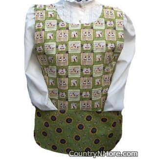 honey bees sunflowers cobbler apron