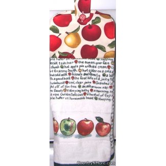 golden delicious apple oven door towel