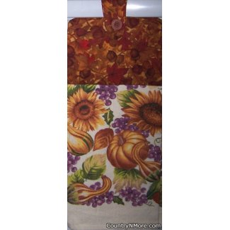 fall bounty oven door towel