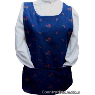 embroidered rose denim gorgeous floral cobbler apron