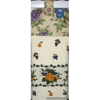 delicious fresh fruit border oven door towel