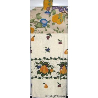 fresh fruit border oven door towel