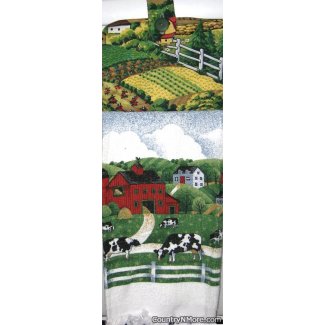 farmland vegetables oven door towel