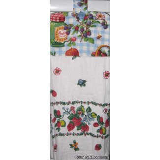 homemade jam berry border oven door towel