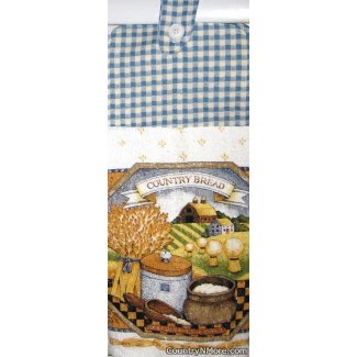 fresh country bread oven door towel