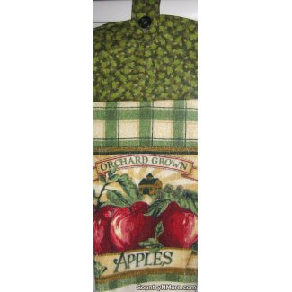 fresh orchard grown apples oven door towel