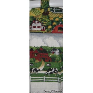 cows grazing field 6 oven door towel