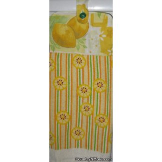 fresh lemons oven door towel