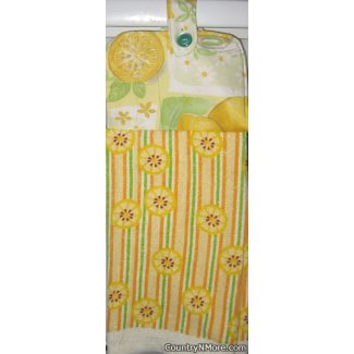 freshly sliced lemons oven door towel