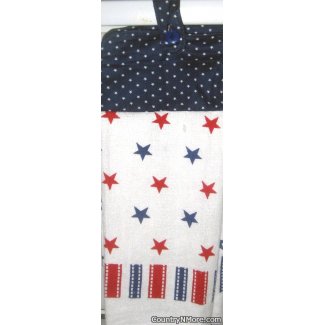 patriotic stars stripes oven door towel