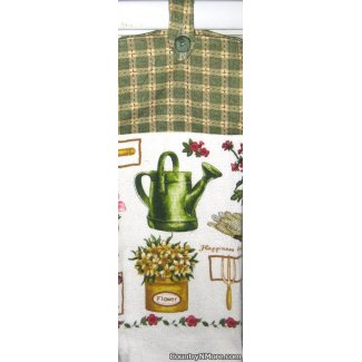 potted plant watering oven door towel