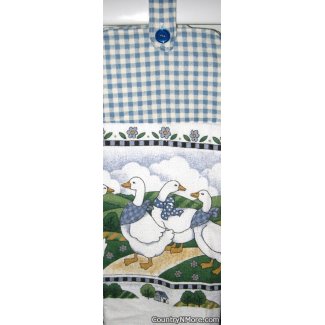 country geese going walk oven door towel