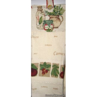 fresh vegetables garden oven door towel