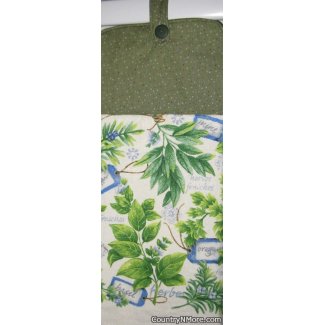 garden fresh herbs oven door towel