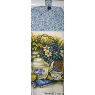 floral teapot cup oven door towel