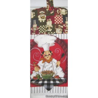 italian chef 3 oven door towel