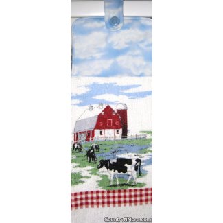 cows farm 2 oven door towel