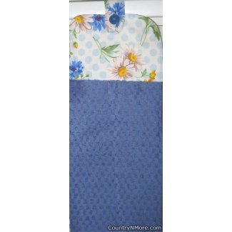 flowers polka dots oven door towel