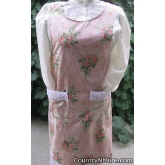 garden rose tea party canning apron