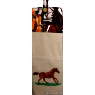 embroidereed horse 1 oven door towel