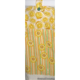 freshly cut lemons oven door towel