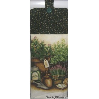 garden herbs oven door towel