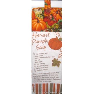 harvest pumpkin soup oven door towel