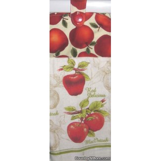 delicious red apples oven door towel dishcloth set