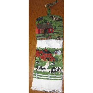 farm life hanging kitchen towel 5