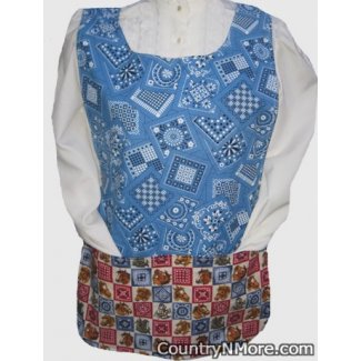 country horse bandana reversible cobbler apron lg xl