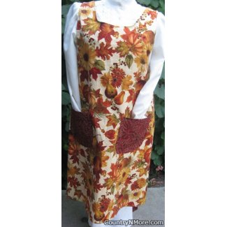 fall leaves flowers canning apron large