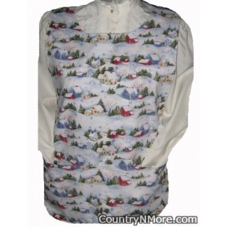 old time country christmas cobbler apron