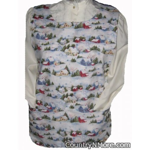 old time country christmas cobbler apron
