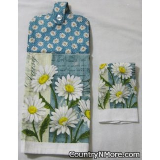 daisy oven door towel dishcloth set