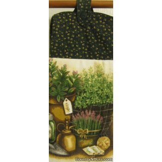 herbal garden oven door kitchen towel