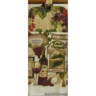 napa valley wine oven door kitchen towel 1