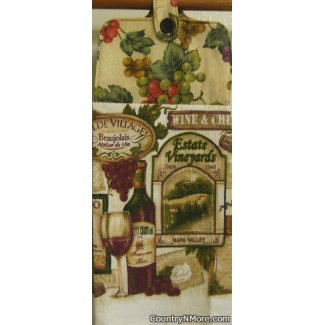 napa valley wine oven door kitchen towel 2