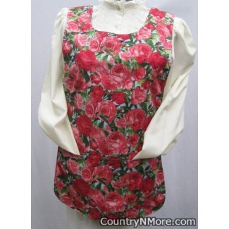 garden rose sunflower reversible cobbler apron medium