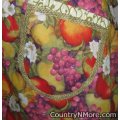 gorgeous vintage fruit plus size apron