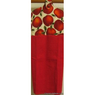 red delicious apple oven door kitchen tea towel