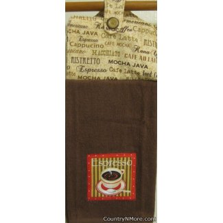 espresso cup coffe oven door kitchen tea towel