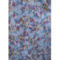 vintage blue red flowers apron