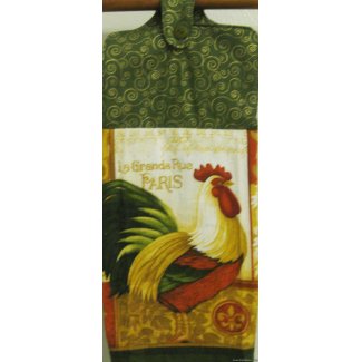 la grandee rue paris rooster oven door towel