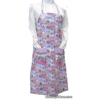 tea time reversible bbq apron women plus size