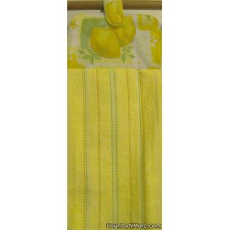 fresh lemons oven door kitchen tea towel