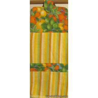 fresh oranges lemons oven door towel