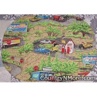 limited edition coca cola classic car bottle place mat