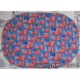 reversible patriotic flag place mat