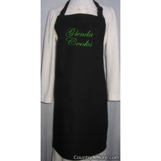 custom embroidered bbq apron glenda cooks