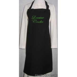 custom embroidered bbq apron loraine cooks